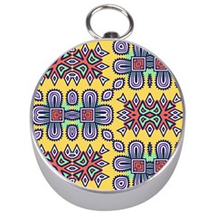 Shapes On A Yellow Background                      Silver Compass by LalyLauraFLM