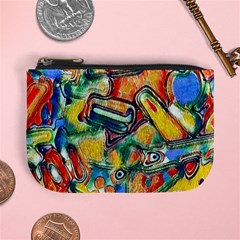 Colorful Painted Shapes                     Mini Coin Purse by LalyLauraFLM