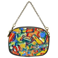 Colorful Painted Shapes                      Chain Purse (two Sides) by LalyLauraFLM