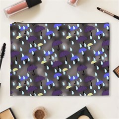 Rain And Umbrellas Cosmetic Bag (xl) by bloomingvinedesign