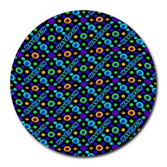 Have Fun Multicolored Text Pattern Round Mousepads