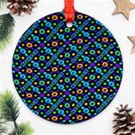 Have Fun Multicolored Text Pattern Ornament (Round) Front