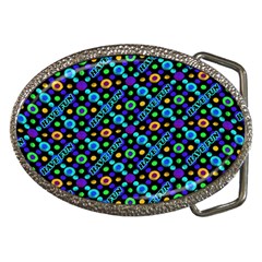 Have Fun Multicolored Text Pattern Belt Buckles