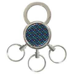 Have Fun Multicolored Text Pattern 3-Ring Key Chain