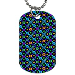 Have Fun Multicolored Text Pattern Dog Tag (One Side)