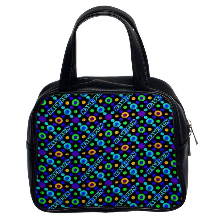 Have Fun Multicolored Text Pattern Classic Handbag (Two Sides)