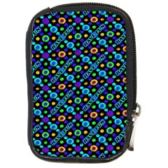 Have Fun Multicolored Text Pattern Compact Camera Leather Case