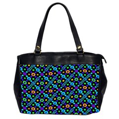 Have Fun Multicolored Text Pattern Oversize Office Handbag (2 Sides)