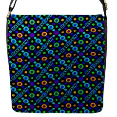 Have Fun Multicolored Text Pattern Flap Closure Messenger Bag (S)