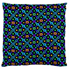 Have Fun Multicolored Text Pattern Large Flano Cushion Case (Two Sides)