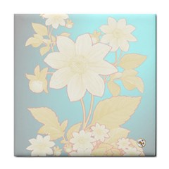 Blonde Dahlia Flowers - By Larenard Studios Tile Coasters by LaRenard