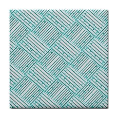 Wood Texture Diagonal Pastel Blue Tile Coasters by Mariart