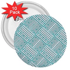 Wood Texture Diagonal Pastel Blue 3  Buttons (10 Pack)  by Mariart