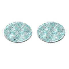 Wood Texture Diagonal Pastel Blue Cufflinks (oval) by Mariart