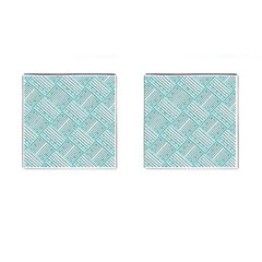 Wood Texture Diagonal Pastel Blue Cufflinks (square) by Mariart