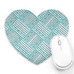 Wood Texture Diagonal Pastel Blue Heart Mousepads by Mariart