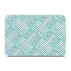 Wood Texture Diagonal Pastel Blue Plate Mats by Mariart