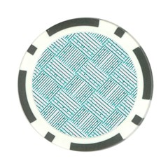 Wood Texture Diagonal Pastel Blue Poker Chip Card Guard by Mariart