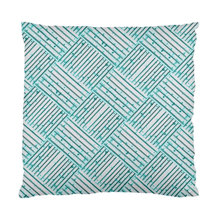 Wood Texture Diagonal Pastel Blue Standard Cushion Case (Two Sides)