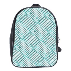 Wood Texture Diagonal Pastel Blue School Bag (large)