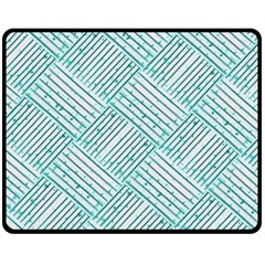 Wood Texture Diagonal Pastel Blue Fleece Blanket (medium)  by Mariart