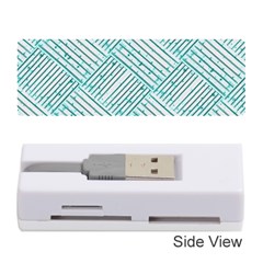 Wood Texture Diagonal Pastel Blue Memory Card Reader (stick) by Mariart