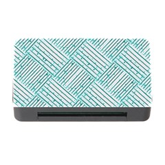 Wood Texture Diagonal Pastel Blue Memory Card Reader With Cf by Mariart