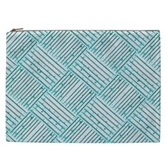 Wood Texture Diagonal Pastel Blue Cosmetic Bag (xxl) by Mariart