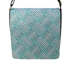 Wood Texture Diagonal Pastel Blue Flap Closure Messenger Bag (l) by Mariart