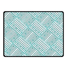 Wood Texture Diagonal Pastel Blue Double Sided Fleece Blanket (small)  by Mariart