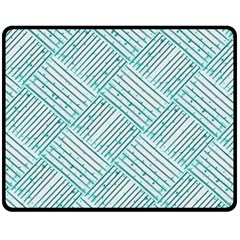 Wood Texture Diagonal Pastel Blue Double Sided Fleece Blanket (medium)  by Mariart