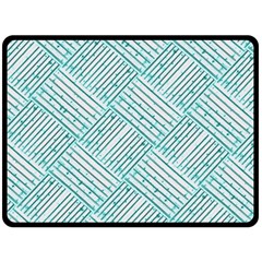 Wood Texture Diagonal Pastel Blue Double Sided Fleece Blanket (large)  by Mariart