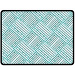 Wood Texture Diagonal Pastel Blue Double Sided Fleece Blanket (Large)  80 x60  Blanket Front