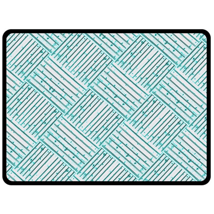 Wood Texture Diagonal Pastel Blue Double Sided Fleece Blanket (Large) 