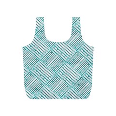 Wood Texture Diagonal Pastel Blue Full Print Recycle Bag (s) by Mariart