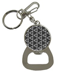 Black White Pattern Bottle Opener Key Chain by Bajindul