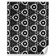 Black White Pattern Canvas 18  X 24  by Bajindul