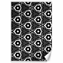 Black White Pattern Canvas 24  X 36  by Bajindul