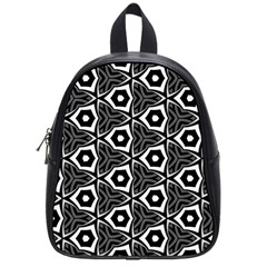 Black White Pattern School Bag (small) by Bajindul