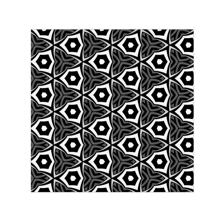 Black White Pattern Small Satin Scarf (Square)