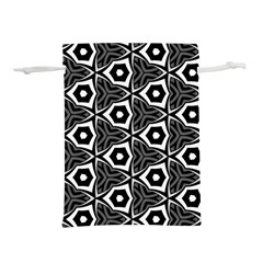 Black White Pattern Lightweight Drawstring Pouch (s)