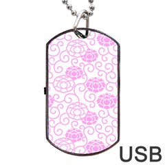 Spring Flowers Plant Dog Tag Usb Flash (one Side)