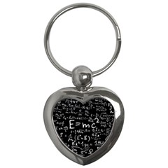 Science Albert Einstein Formula Mathematics Physics Special Relativity Key Chain (heart)