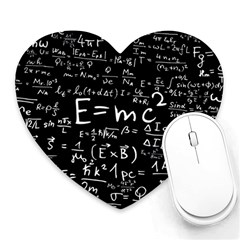 Science Albert Einstein Formula Mathematics Physics Special Relativity Heart Mousepads by Sudhe