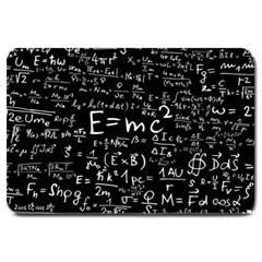 Science Albert Einstein Formula Mathematics Physics Special Relativity Large Doormat  by Sudhe