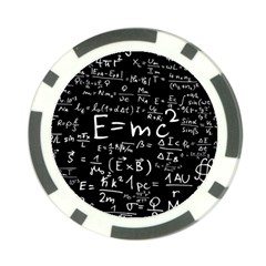 Science Albert Einstein Formula Mathematics Physics Special Relativity Poker Chip Card Guard by Sudhe