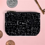 Science Albert Einstein Formula Mathematics Physics Special Relativity Mini Coin Purse Front