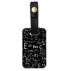 Science Albert Einstein Formula Mathematics Physics Special Relativity Luggage Tag (one Side) by Sudhe