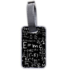 Science Albert Einstein Formula Mathematics Physics Special Relativity Luggage Tag (two Sides) by Sudhe