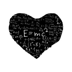 Science Albert Einstein Formula Mathematics Physics Special Relativity Standard 16  Premium Heart Shape Cushions by Sudhe